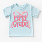 Girls 1st Grade Bow Back To School Shirt - First Day Of School Tee