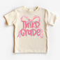 Girls 3rd Grade Bow Back To School Shirt - First Day Of School Tee