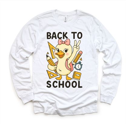 Girls Back To School Goose Shirt - Cute Back To School Tee