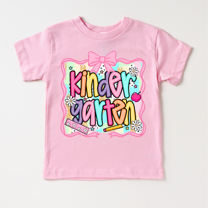 Girls Kindergarten School Shirt - Back To School Tee