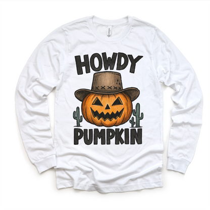 Howdy Pumpkin Western Halloween Shirt - Halloween Tee