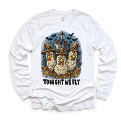 Tonight We Fly Chicken Witch Halloween Shirt - Halloween Tee