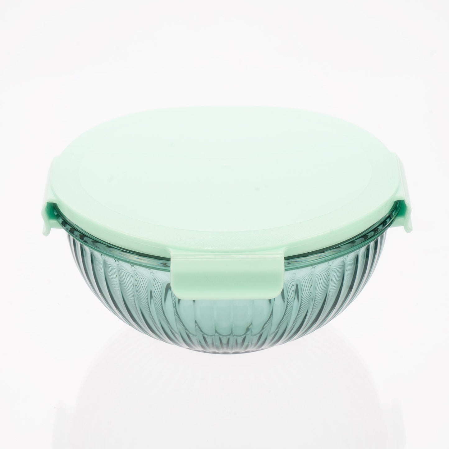 Borosilicate Glass Mixing Bowl Set- Diamond Blue (W/ Handle)