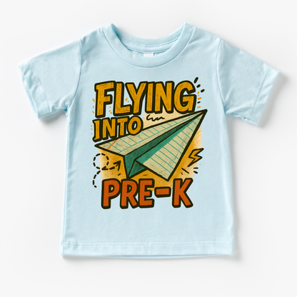 Flying Into Pre-K Back To School Shirt | First Day Of School Tee