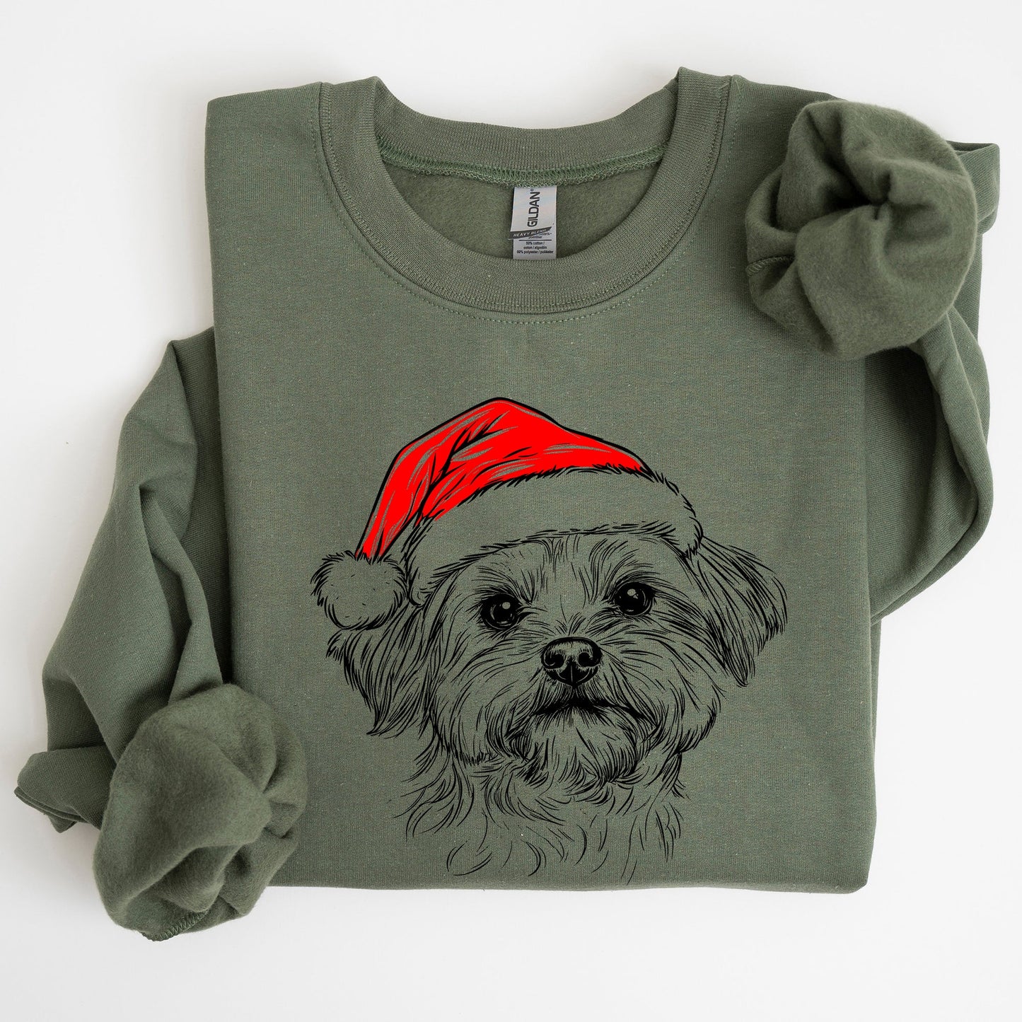 Maltese, Santa, Dog, Christmas, Dog Lover, Pet Sweatshirt