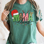 Mama Claus, Santa, Plaid, Leopard Print, Christmas, Comfort Colors, Tshirt
