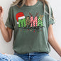 Mama Claus, Santa, Plaid, Leopard Print, Christmas, Comfort Colors, Tshirt