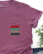 Mama Mama Mama Mama, Christmas Pocket, Leopard Print, Red, Green, Winter, Snow, Xmas Pocket Tee Comfort Colors T-Shirt