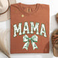 Mama, Chinoiserie, Coquette, Bow, Ribbon, St Patrick's Day, Shamrock, Clover, Lucky, Leprechaun Tshirt Comfort Colors T-Shirt