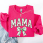 Mama, Chinoiserie, Coquette, Bow, Ribbon, St Patrick's Day, Shamrock, Clover, Lucky, Leprechaun Sweatshirt