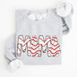 Mama, Christmas Cake, Santa, Winter, Snow, Varsity, Retro, Vintage Sweatshirt