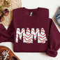 Mama, Christmas Cake, Santa, Winter, Snow, Varsity, Retro, Vintage Sweatshirt