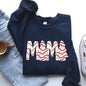 Mama, Christmas Cake, Santa, Winter, Snow, Varsity, Retro, Vintage Sweatshirt