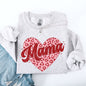 Mama, Leopard Print Hearts, Valentine's Day, Love, Hearts Sweatshirt
