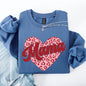 Mama, Leopard Print Hearts, Valentine's Day, Love, Hearts Sweatshirt
