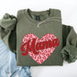 Mama, Leopard Print Hearts, Valentine's Day, Love, Hearts Sweatshirt