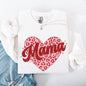 Mama, Leopard Print Hearts, Valentine's Day, Love, Hearts Sweatshirt