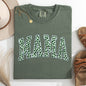Mama, Leopard Print, Collegiate, Varsity, St Patrick's Day, Shamrock, Clover, Lucky, Leprechaun Tshirt Comfort Colors T-Shirt