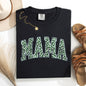 Mama, Leopard Print, Collegiate, Varsity, St Patrick's Day, Shamrock, Clover, Lucky, Leprechaun Tshirt Comfort Colors T-Shirt
