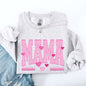 Mama, Love, Valentine's Day, Hearts, Stripes Sweatshirt