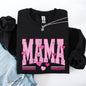Mama, Love, Valentine's Day, Hearts, Stripes Sweatshirt