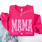 Mama, Love, Valentine's Day, Hearts, Stripes Sweatshirt