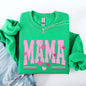 Mama, Love, Valentine's Day, Hearts, Stripes Sweatshirt