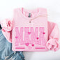 Mama, Love, Valentine's Day, Hearts, Stripes Sweatshirt