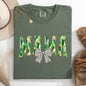 Mama, Painted, Dalmatian Bow, St Patrick's Day, Shamrock, Clover, Lucky, Leprechaun Tshirt Comfort Colors T-Shirt
