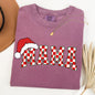 Mama, Red Checkered Christmas Plaid, Santa, Winter, Santa, Xmas Tshirt Comfort Colors T-Shirt