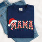 Mama, Red Checkered Christmas Plaid, Santa, Winter, Santa, Xmas Tshirt Comfort Colors T-Shirt