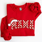 Mama, Red Checkered Christmas Plaid, Santa, Winter, Santa, Xmas Sweatshirt
