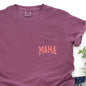 Mama, Retro Checkered Christmas, Pocket Tee Comfort Colors T-Shirt