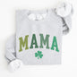 Mama, Shamrock, Collegiate, St Patrick's Day Sweatshirt