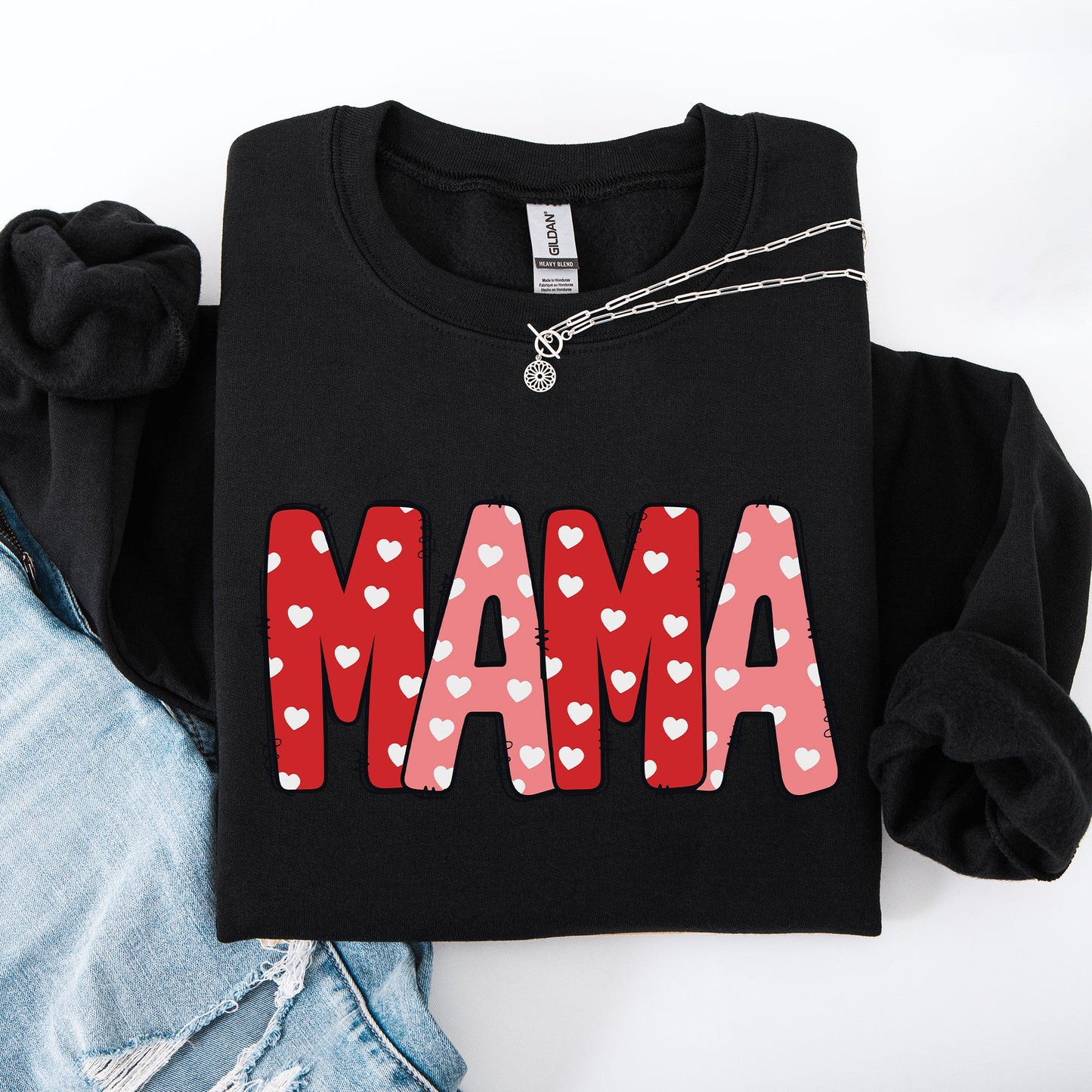 Mama, Valentine's Day, Hearts, Cute Sweatshirt