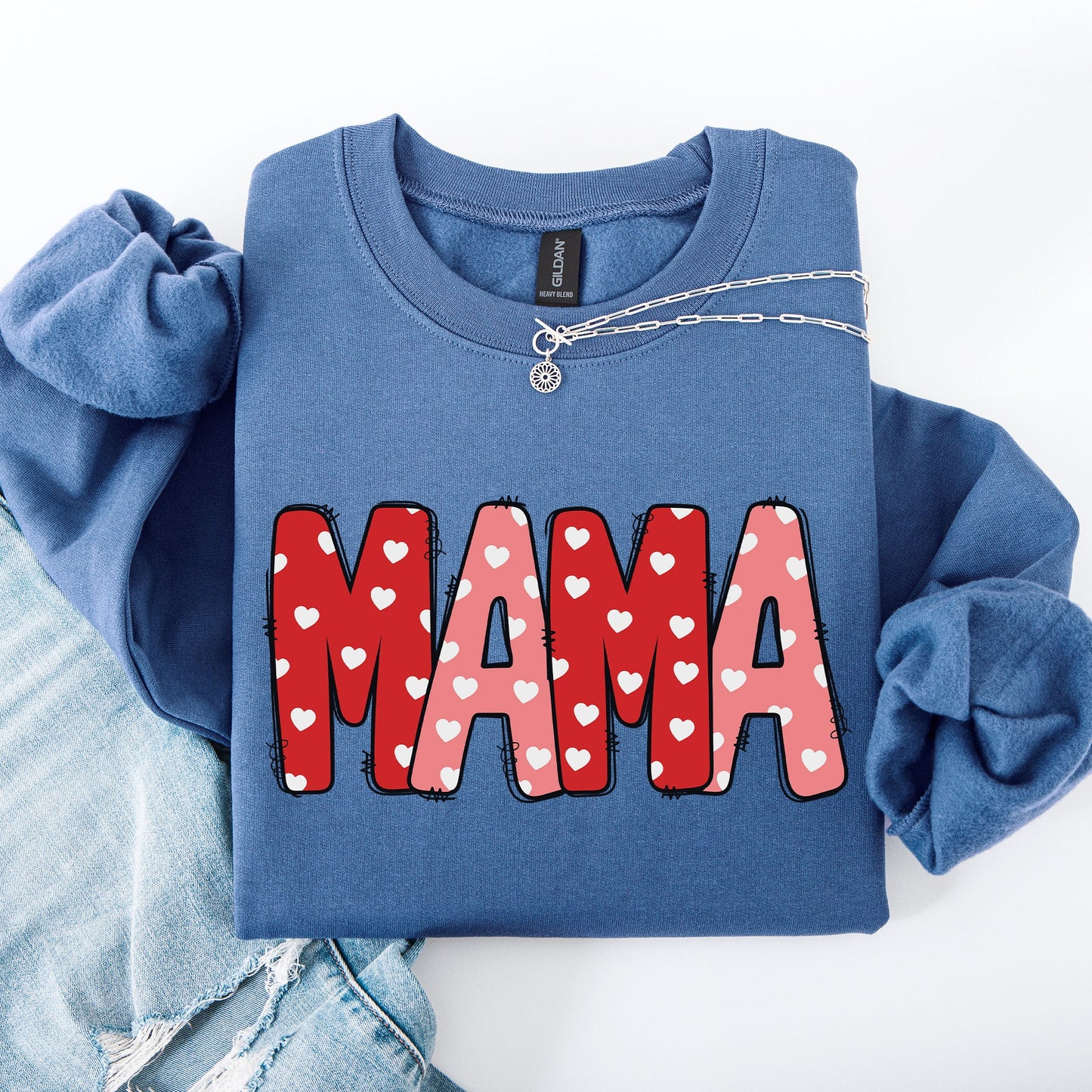 Mama, Valentine's Day, Hearts, Cute Sweatshirt