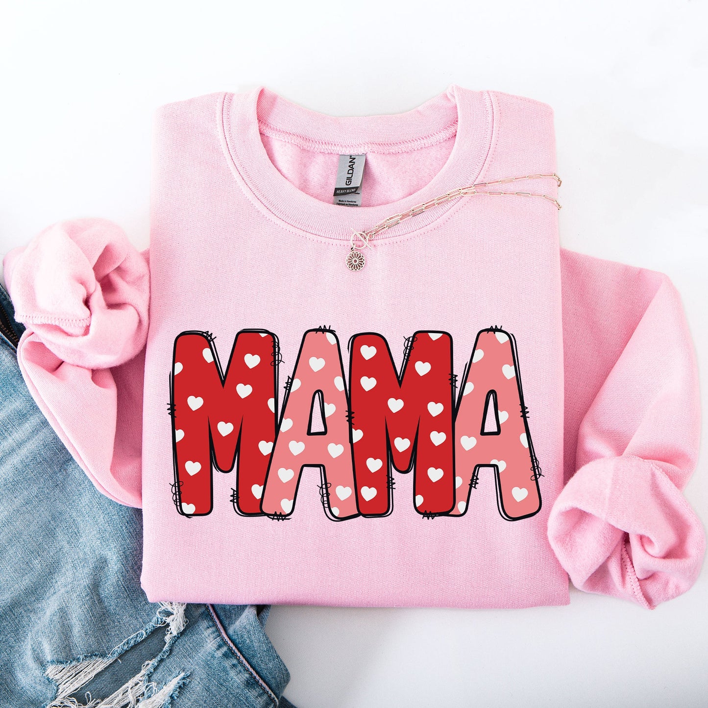 Mama, Valentine's Day, Hearts, Cute Sweatshirt