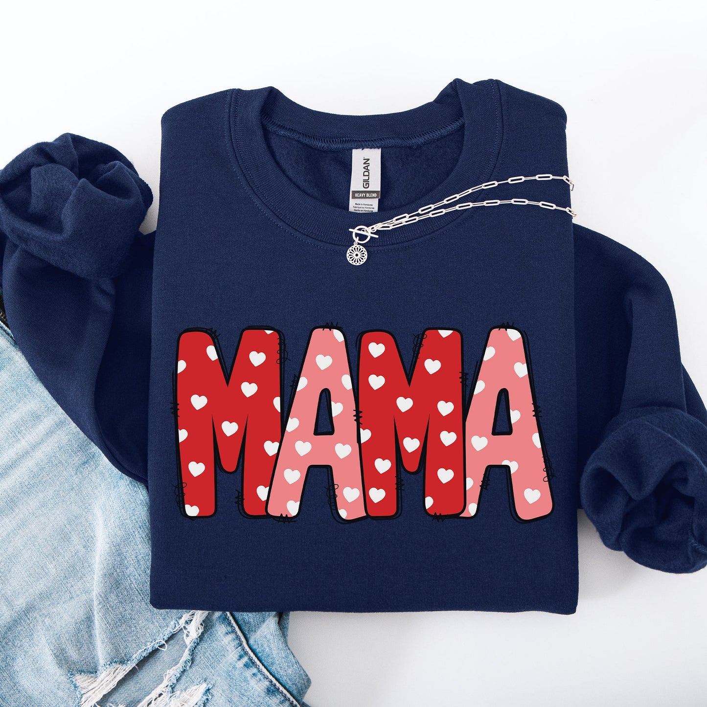 Mama, Valentine's Day, Hearts, Cute Sweatshirt