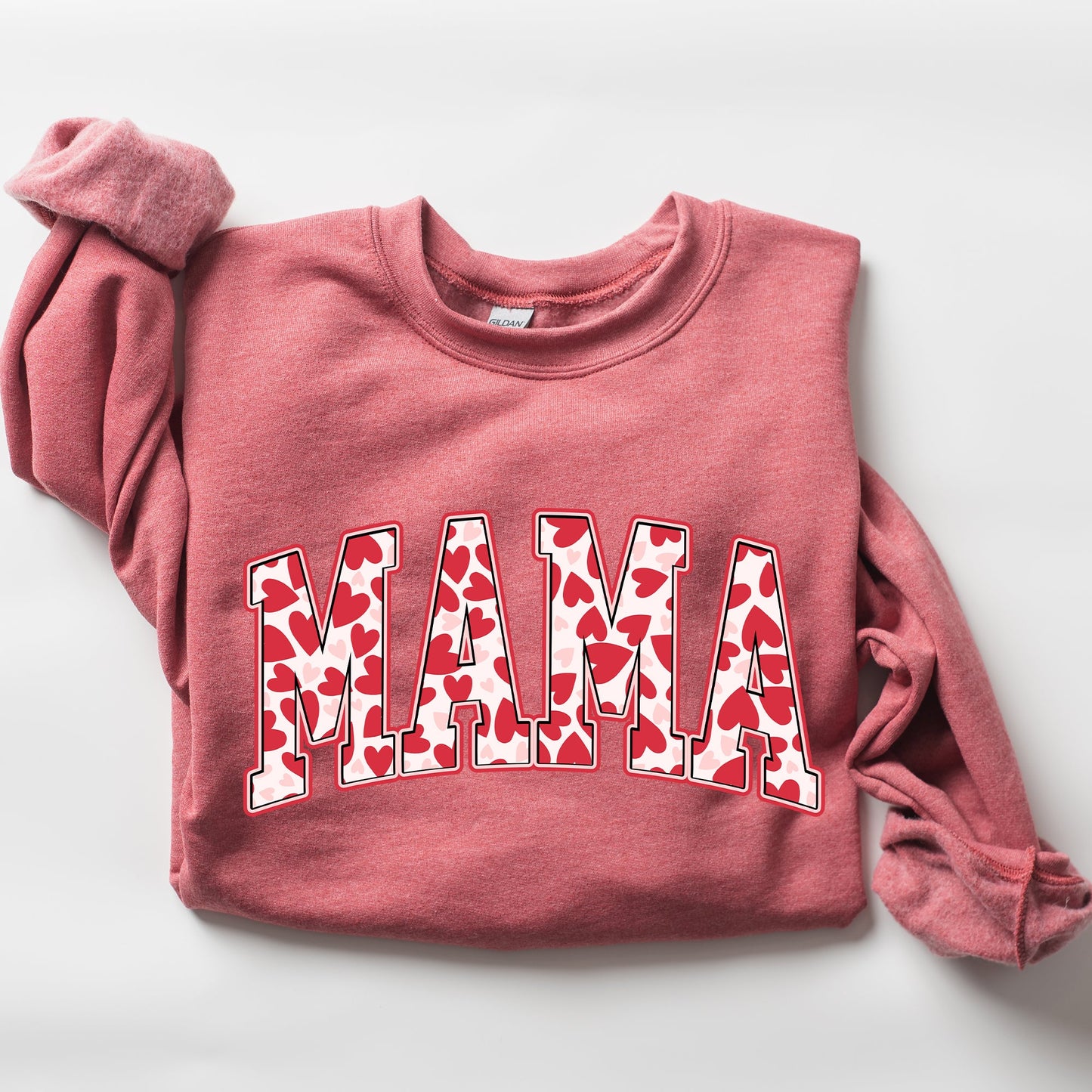 Mama, Valentine's Day, Hearts, Love Sweatshirt