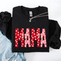 Mama, Valentine's Day, Ribbons, Hearts, Love Sweatshirt