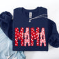 Mama, Valentine's Day, Ribbons, Hearts, Love Sweatshirt