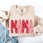 Mama, Valentine's Day, Ribbons, Hearts, Love Sweatshirt