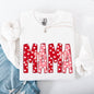 Mama, Valentine's Day, Ribbons, Hearts, Love Sweatshirt