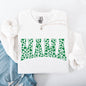Mama, Varsity, Collegiate, St Patrick's Day, Shamrock, Clover, Lucky, Leprechaun Sweatshirt