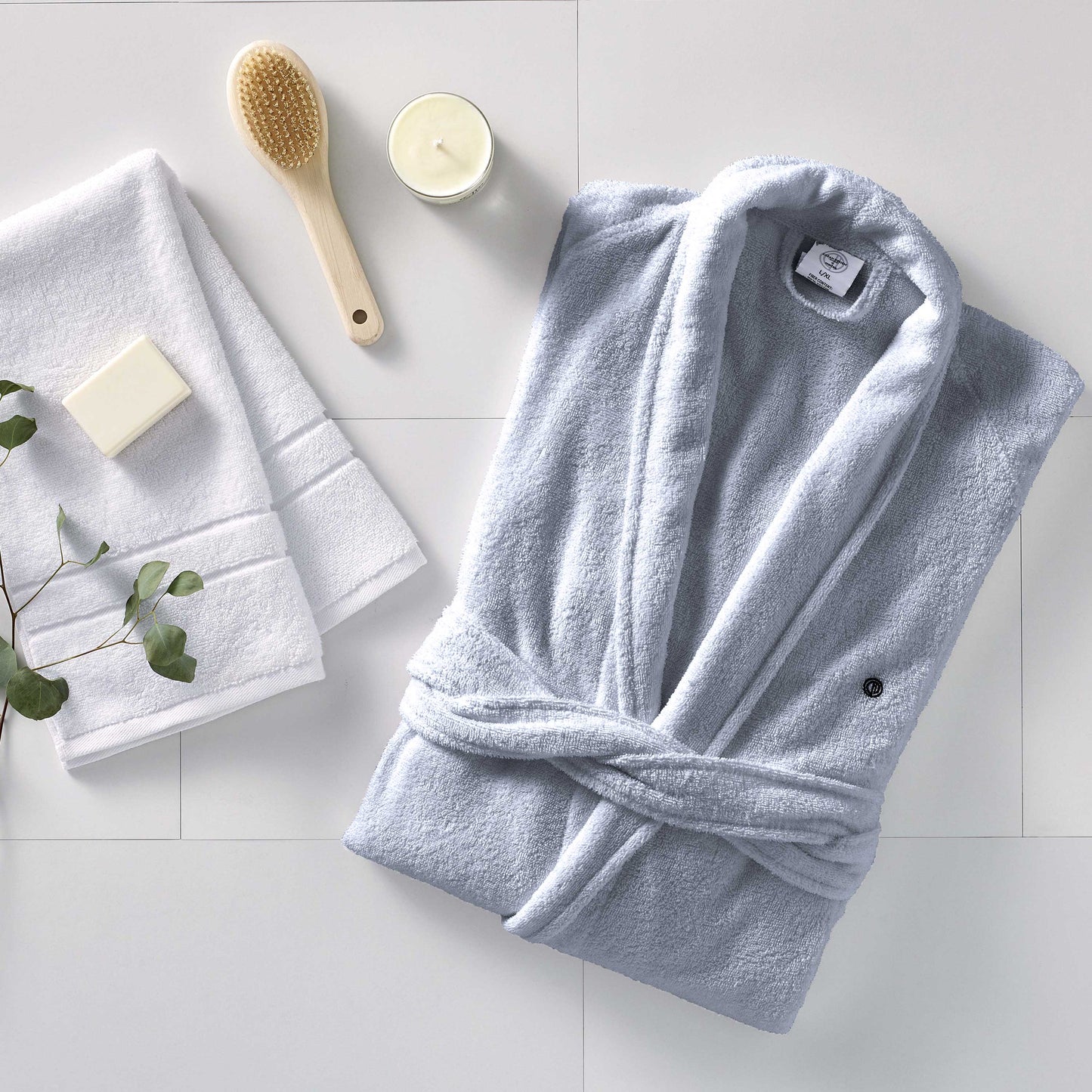 Clean Design Home® Terry Robe in Lightweight Cotton