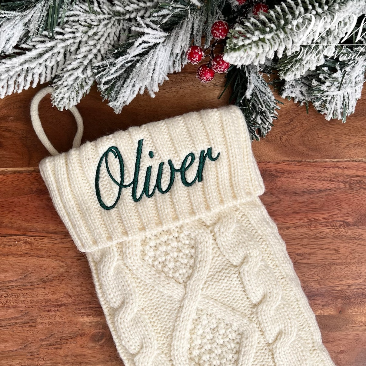 Personalized Family Christmas Stockings - 2024 Embroidered Christmas Stocking, Knitted Stockings With Name, Monogram Stocking, Holiday Decor Gift