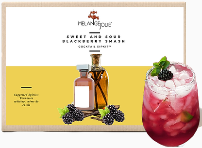 Mélange Jolie Sweet and Sour Blackberry Smash Cocktail SipKit™ (Case)| Contains No Alcohol | Barware & Accessories | Under $100 | Kitchen + Metal