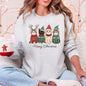 Meowy Christmas, Cats, Cute, Santa, Pets Sweatshirt