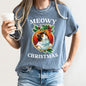 Meowy Christmas, Funny, Retro, Cat, Comfort Colors, Tshirt