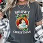 Meowy Christmas, Funny, Retro, Cat, Comfort Colors, Tshirt